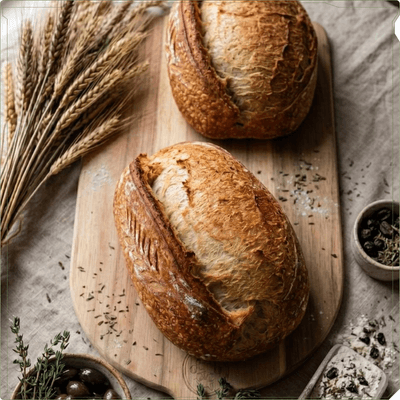Zeytinli & Dağ Kekikli Köy Ekmeği (900-1000 gr)