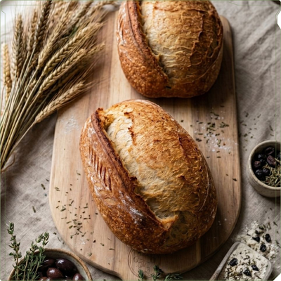 Zeytinli & Dağ Kekikli Köy Ekmeği (900-1000 gr)